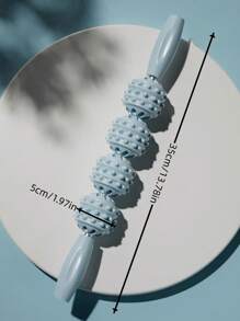 件裝瑜珈按摩棒 瑯琊棒 肌肉放鬆器 小腿按摩滾輪 健身筋膜棒 瑯琊滾輪 - 藍色 - 查看 2