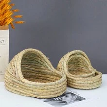 1pc Rabbit Grass Nest/holland Pig Willow Bed/chicken Coop/hedgehog Cage/pet Grass Woven Hideaway/turtle House/pigeon Nest Supply - Brown - View 5