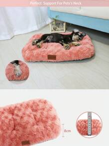 1入組可水洗蓬鬆寵物板條箱床狗防滑寵物墊床貓蓬鬆舒適寵物睡墊適合大型、巨型、中型、小型犬種 - 珊瑚粉 - 查看 7