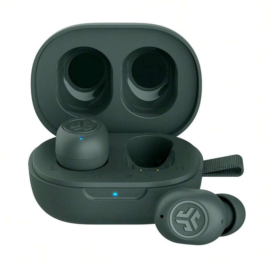 JLab JBuds Mini True Wireless Earbud Headphones & USB Charging Case, World's Smallest Earbud*, IP55 Sweat And Dust Proof, Bluetooth Multipoint, Be Aware Audio, 3 EQ Sound Settings, Crystal Clear Calls - 灰色 - 查看 1