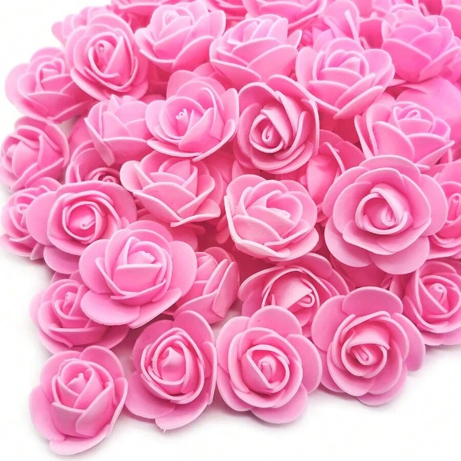 50/150入組人造泡沫PE玫瑰泰迪熊花，適用於秋季裝飾的婚禮花瓶，家居餐廳臥室裝飾，節日生日派對配飾，室外花園裝飾