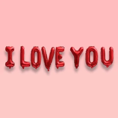 8pcs Separated Letters I Love You Decoration Aluminum Foil Balloons