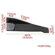 2pcs/set Car Accessories Universal 48cm Rear Bumper Lip Diffuser & Rear Lip Spoiler Side & Fenders For Car Styling And Protection - carbon fiber color - View 3