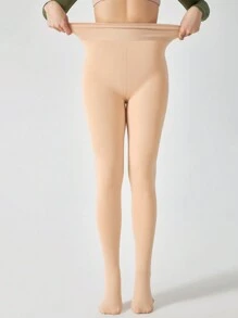 1入組280g加厚保暖打底褲，與裙裝或運動衫完美搭配，打底褲愛好者的最愛，適用於寒冬 - 杏色 - 查看 3