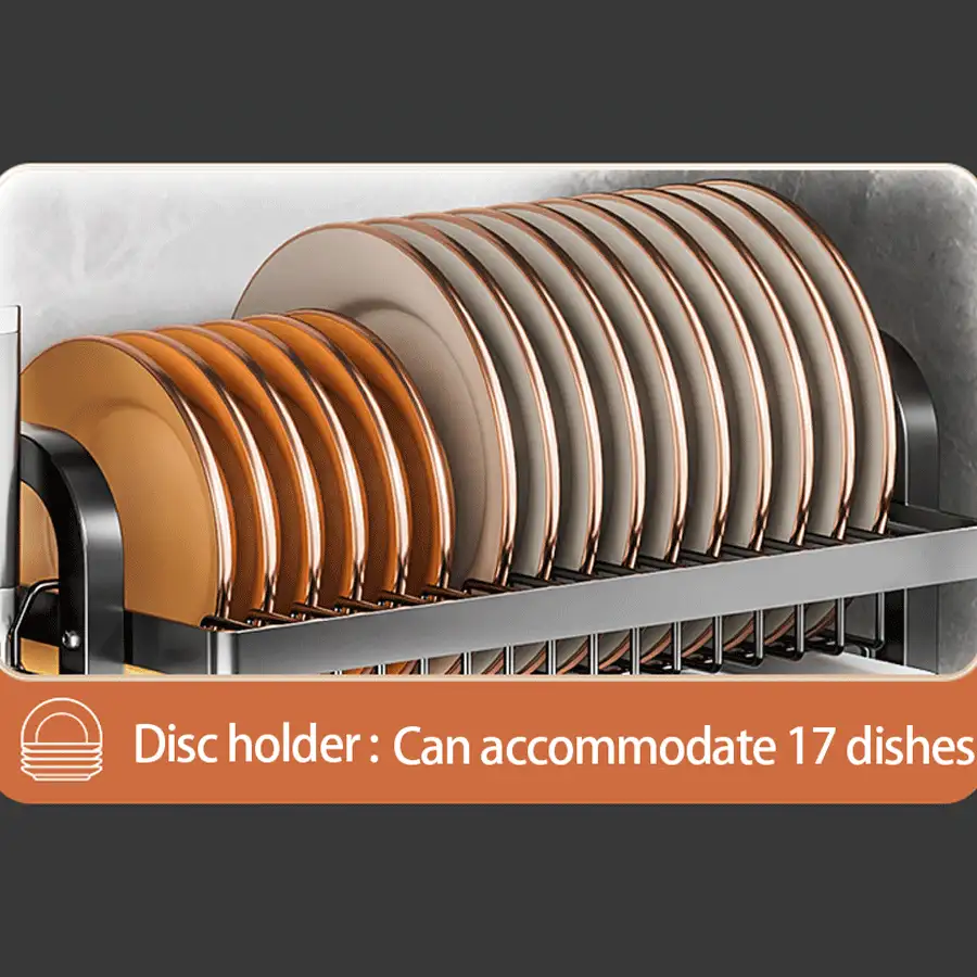 1套2層黑色不鏽鋼餐具架,廚房水槽碗盤架,多功能可調節碗碟架,檯面碗盤餐具收納架,碟碗架,排水架,帶餐具支架的碗盤瀝水架