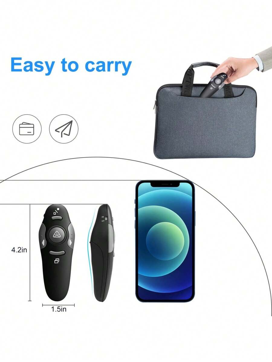 Wireless Presentation Clicker For PowerPoint Presentations, USB Dongle