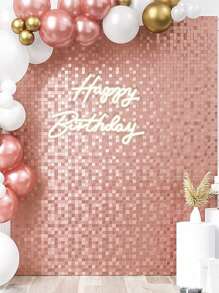2/4 pièces Rideau de fond en plastique à paillettes carrées laser rose gold, convient pour anniversaire, mariage, fête, décoration de Noël, décoration murale de salle de fête à la maison, avec bannière à paillettes, cadeau d'anniversaire, décoration de fête pour dames, décoration d'Halloween, cadeau d'Halloween, décoration de chambre d'Halloween, décoration de Noël pour la maison, cadeau de Noël, décoration du Nouvel An - Or rose - Voir 6