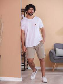 Men Denim Shorts - Caqui - Ver 2