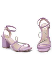 Women Heeled Sandals - Màu Lilac Tím - Xem 3
