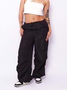 Women Pants - 黑色 - 查看 1