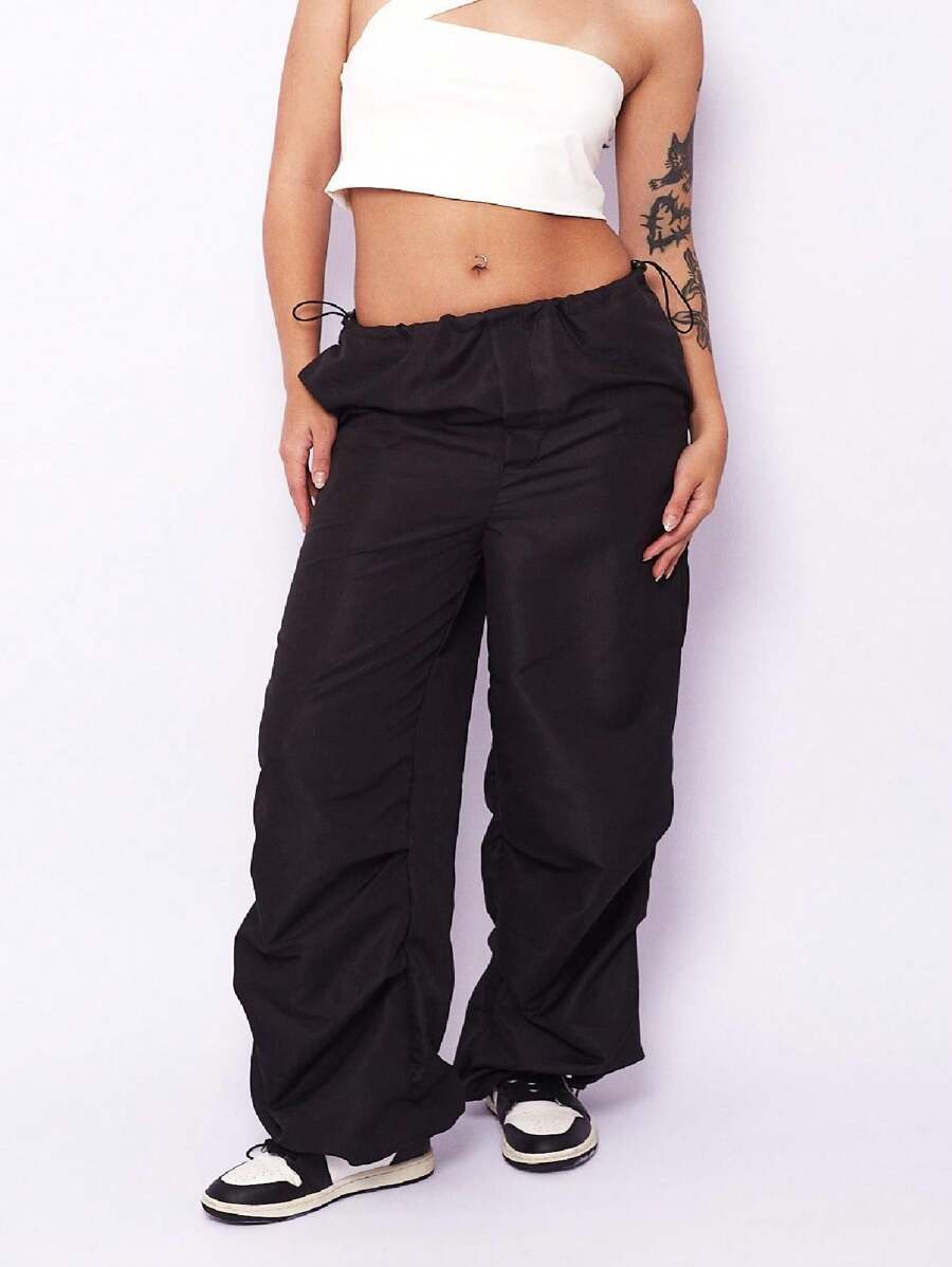 Women Pants - 黑色 - 查看 1