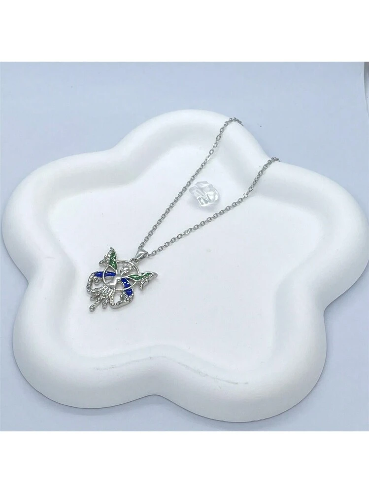Collana Con Ciondolo Farfalla In Ametista – Argento Sterling 925, Regalo Romantico Per Donne E Ragazze - 3