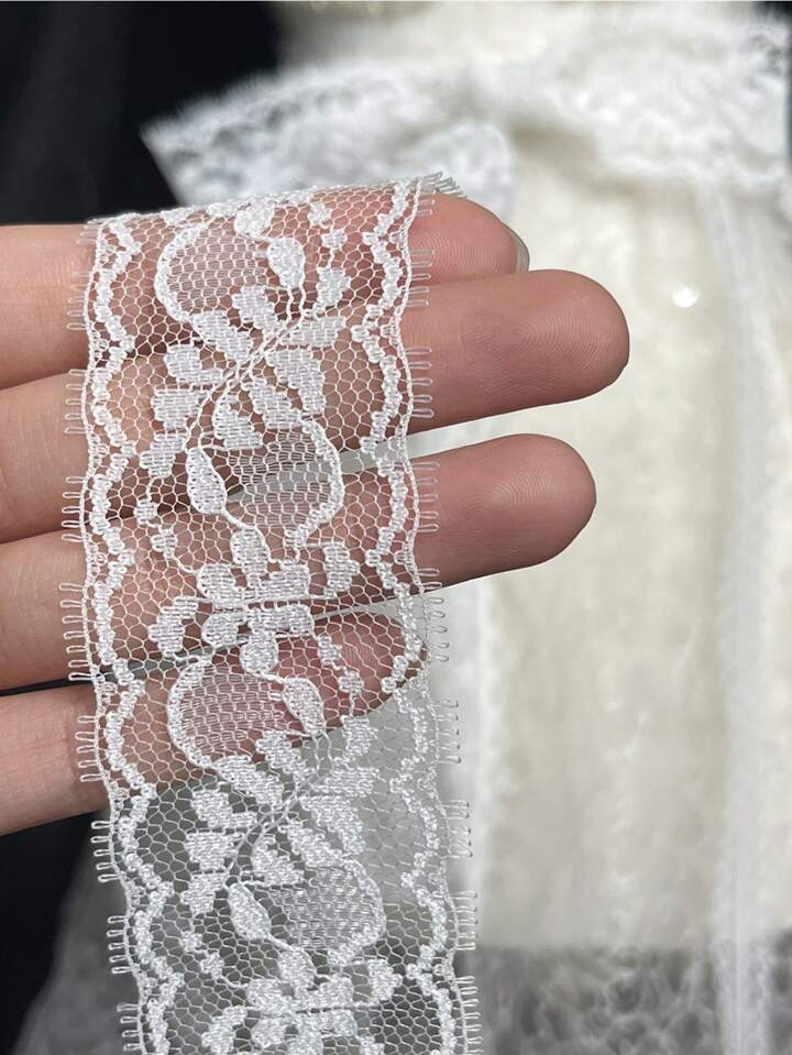 Hrlace Spitzenband 2,5cm Breite - Rüschenband 20m Blassrosa Für DIY