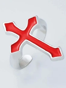 Hombres Anillo decoración cruzada punk estilo hip pop - Multicolor - Ver 8