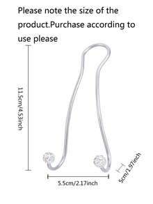 1 件不銹鋼汽車掛件收納帶鑽石掛鉤,汽車座椅背掛鉤,簡約內裝配件