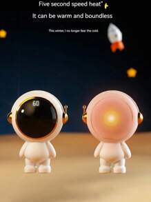 1只usb宇航員暖手器,可充電可愛的電子加熱器,2檔溫度控制,攜帶方便,是冬季最好的禮物 - 白色 - 查看 8