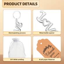 50入組浪漫銀色情人鑰匙扣,配有繩子、卡片和沙袋,用這些定制和獨特的情人象徵開始你的愛情故事,這款甜蜜時尚的情侶鑰匙扣將凝聚你的愛情並見證你最長的告白