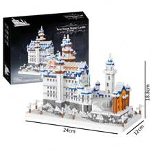 大型天鵝湖城堡積木組 Diy 拼圖模型 - 白色 - 查看 1