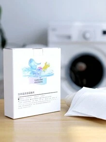 24入組滌綸混合顏色吸收洗衣紙適用於洗衣機 - 白色 - 查看 5