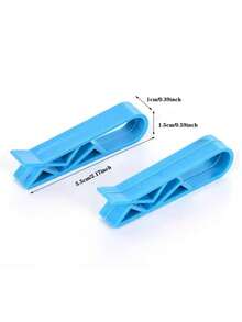 10pcs Blue Garbage Can Clamp Fixation Ring Clip For Household Waste Bin Bag, Slip-proof Paper Tags, Food Storage Bag Rack, Scene/ Festival/ Home Decor - Blue - View 3