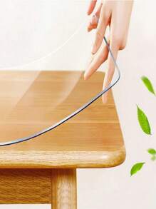 1 Stück Transparente Pvc-tischdecke, Tischmatte Schutzfolie, Antiöl- Und Hitzebeständig, Geeignet Für Hotel, Zuhause, Büro Und Tee Tischmatte