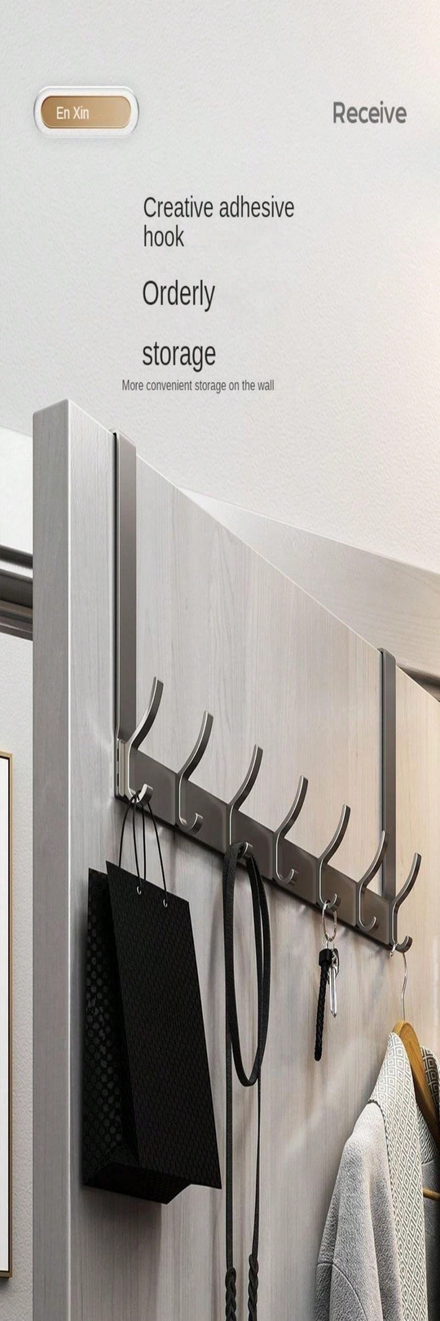 Space Aluminum Adhesive Door Hanger SHEIN USA