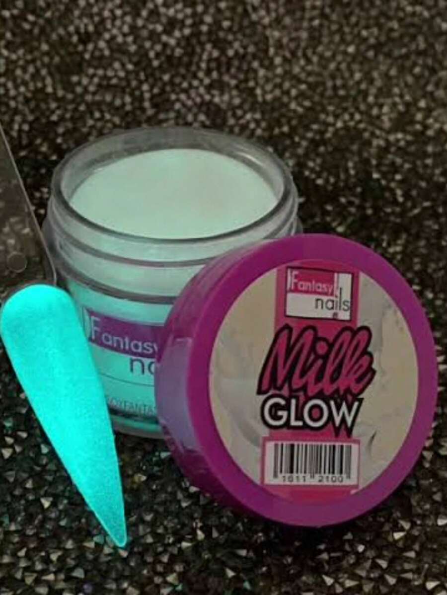 1 Onza Acrilico Milk Glow  Fantasy Nails - Blanco - Ver 1