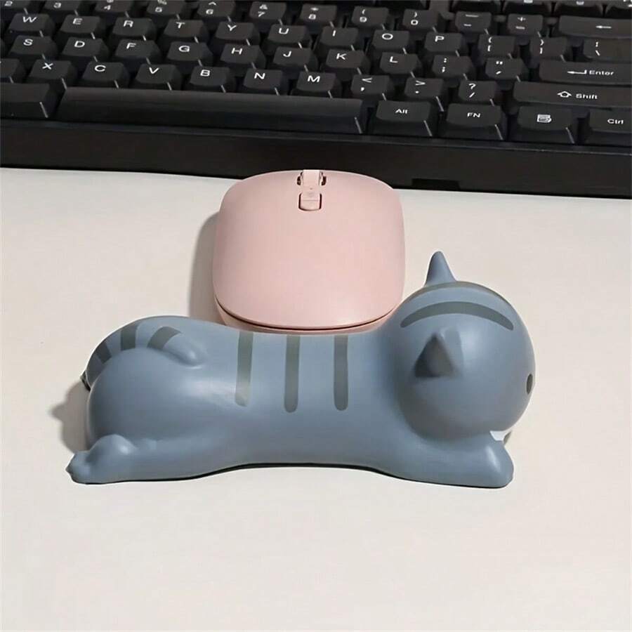 Ergonomic Wrist Rest Support - Cute Slow Rising PU Mouse Pad - Perfect for Computer Desks & Office Supplies - White - View 1
