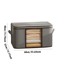 1 Miếng Dung lượng lớn Gấp lại Vải không dệt Quần áo Túi bảo quản In Trong suốt Thiết kế Đối với Tủ đóng tường Tổ chức , Với Linh hoạt Mô hình Và Nhiều màu Tùy chọn - Xám - Xem 7