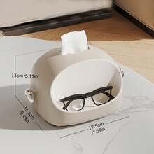 1pc Creative Cartoon Themed Tissue Box Holder,light Luxury Style Paper Napkin Box For Living Room Coffee Table - Grey - View 10