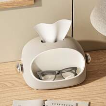 1pc Creative Cartoon Themed Tissue Box Holder,light Luxury Style Paper Napkin Box For Living Room Coffee Table - Grey - View 1