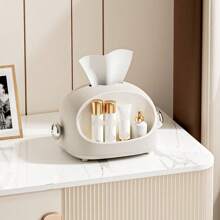 1pc Creative Cartoon Themed Tissue Box Holder,light Luxury Style Paper Napkin Box For Living Room Coffee Table - Grey - View 5