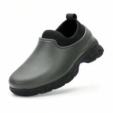 男士大尺寸防水工作鞋適用於下雨天,垂釣,洗車,烹飪,柔軟的,舒服的和防滑,多用途鞋 - 綠色 - 查看 4