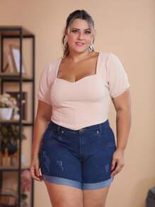 Plus Size Women Tops - 米色 - 查看 1