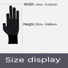 1套12對通用尺寸的圓點聚酯灰色和黑色勞動防護手套,具有防滑,觸屏和薄設計,適用於園藝,健身,騎行,駕駛等 - 灰色 - 查看 6