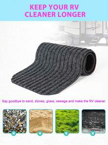 4pcs/set Rv Step Covers 24*7.5 Inches (61cm*19.05cm) Camper Step Cover, Rv Step Rug, Rv Step Carpet, Rv Stair Covers Compatible With Lippert|morryde Step For Travel Trailers, Motorhome - Dark Grey - View 5