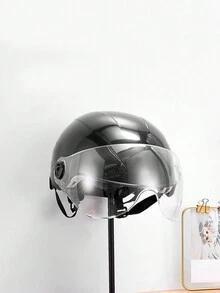 1pc Motorcycle Helmet Rack Wall Mount Display Bracket Hat Storage Shelf For Multiple Helmets, No Drilling Required - Black - View 5