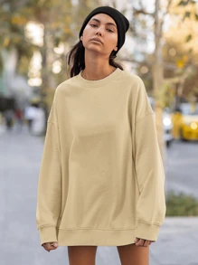 Men Sweatshirts - 卡其色 - 查看 5