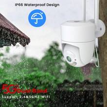 1入組2k無線ptz戶外安全攝像頭-2.4g和5ghz Wifi - 白色 - 查看 4