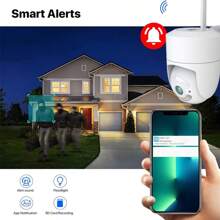 1入組2k無線ptz戶外安全攝像頭-2.4g和5ghz Wifi - 白色 - 查看 8