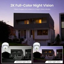 1入組2k無線ptz戶外安全攝像頭-2.4g和5ghz Wifi - 白色 - 查看 9