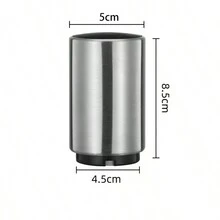 1pc Stainless Steel Press-type Bottle Opener Creative Automatic Bottle Cap Lifter For Home Use - steel color - View 2