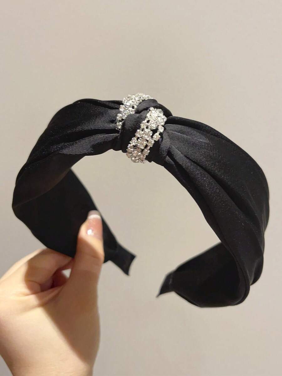 1pc Women's Fashionable & Versatile Hairband/hair Clip, Suitable For Daily Wear - Black - View 1