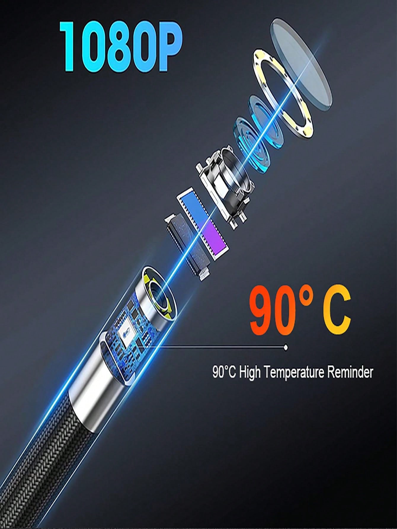 TwoWay Articulating Borescope Industrial Endoscope with 8.5mm
