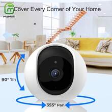 Em bé Giám sát Trong nhà An ninh WiFi Máy chụp hình 3MP Siêu HD Với Chảo Nghiêng Cử động Lý tưởng Đối với Em bé Và Thú cưng An ninh nhà cửa Nhiều Lưu trữ Tùy chọn - trắng - Xem 7