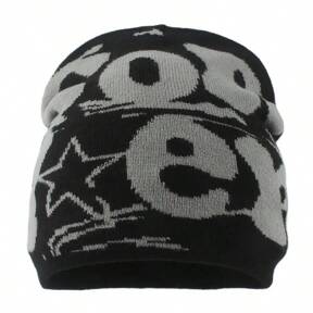 Mode Casual Street Hip Hop Mütze Winter Strick Beanie Hut Für Frauen