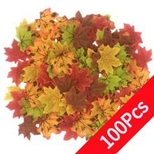 200pcs Mixed Colors Autumn Artificial Maple Leaf Festival Decoration Fall Fake Leaves Crafts Garland Wedding Party XMAS Thanksgiving Decor,8cm (50/100/200pcs), Valentine's Day, Gift Gifts Birthday Graduation,Fall Decor,Autumn,Fake Plants