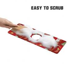 1pc Christmas Themed Faucet Drain Pad, Bathroom Kitchen Anti-splash Pad, Diatomaceous Earth Anti-moisture & Anti-slip Faucet Mat, Kitchen Countertop Accessory - Multicolor - View 9