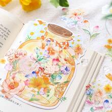 SIMNO 1 gói Của 30pcs Hoa Theo chủ đề Hình dán , Retro Trang trí DIY Thủ công Chất liệu Đối với Điện thoại , Quyển sổ , Máy tính , Thẩm mỹ Sổ lưu niệm , Tạp chí , Cắt dán Chất liệu Đối với Creative Nghệ thuật Dự án ( Ngẫu nhiên 4 Nhà thiết kế ) - Màu tím - Xem 10