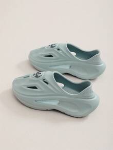 男士家居拖鞋及情侶拖鞋,防滑柔軟外底,適用於戶外,時尚百搭 - 淺灰色 - 查看 2